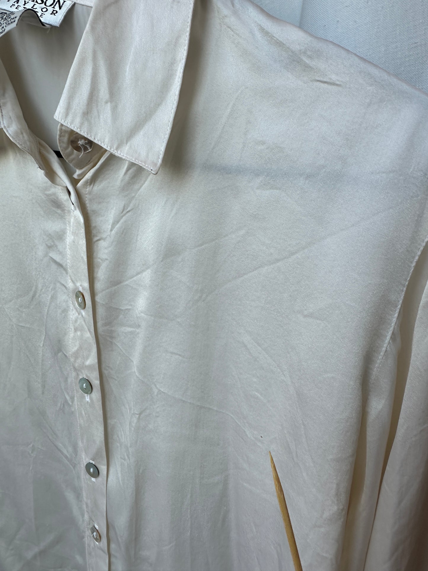 Y2K Silk Button Down Shirt | XS