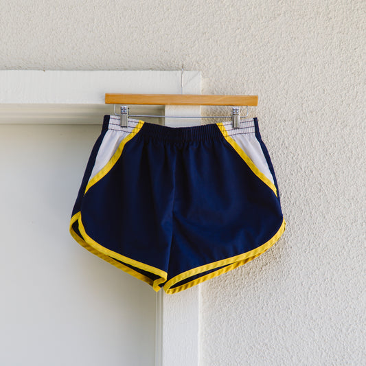 70's Blue and Yellow Running Shorts | M