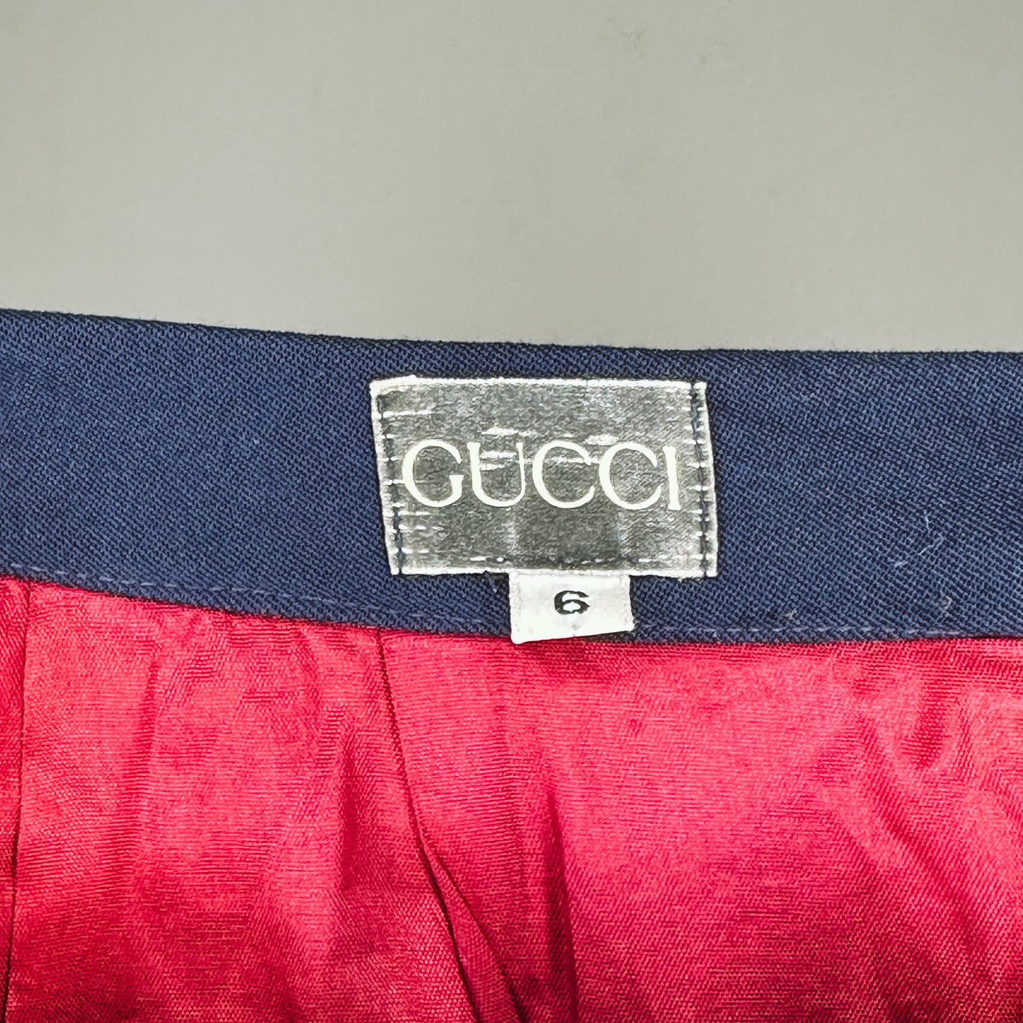 80's Vintage Gucci Navy Mini Skirt | XS