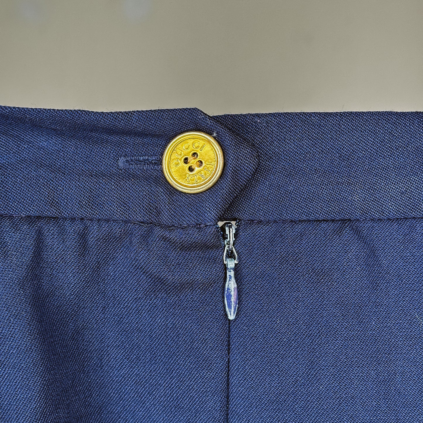 80's Vintage Gucci Navy Mini Skirt | XS