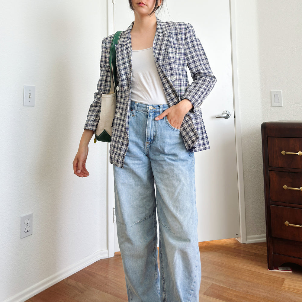 80's Giorgio Sant'Angelo Check Blazer | M