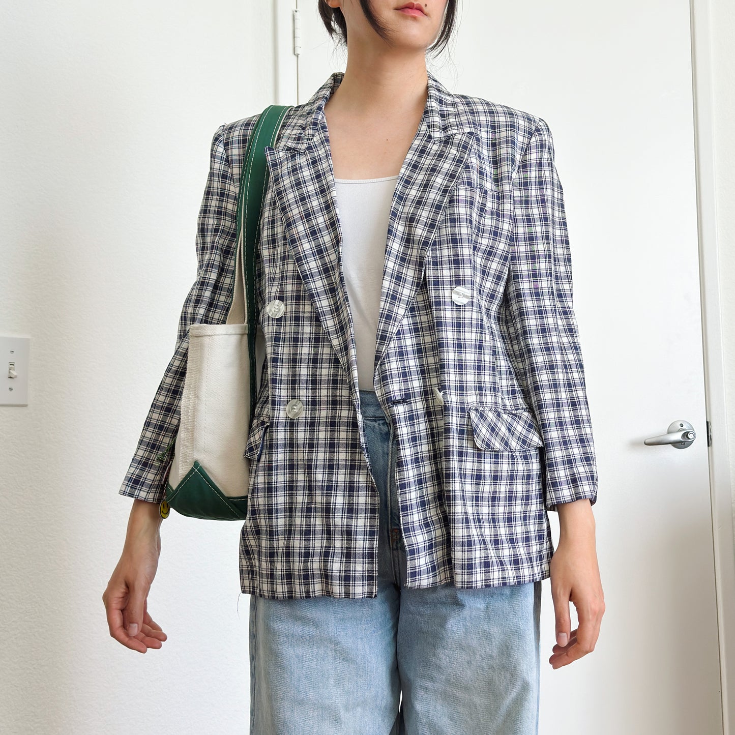 80's Giorgio Sant'Angelo Check Blazer | M