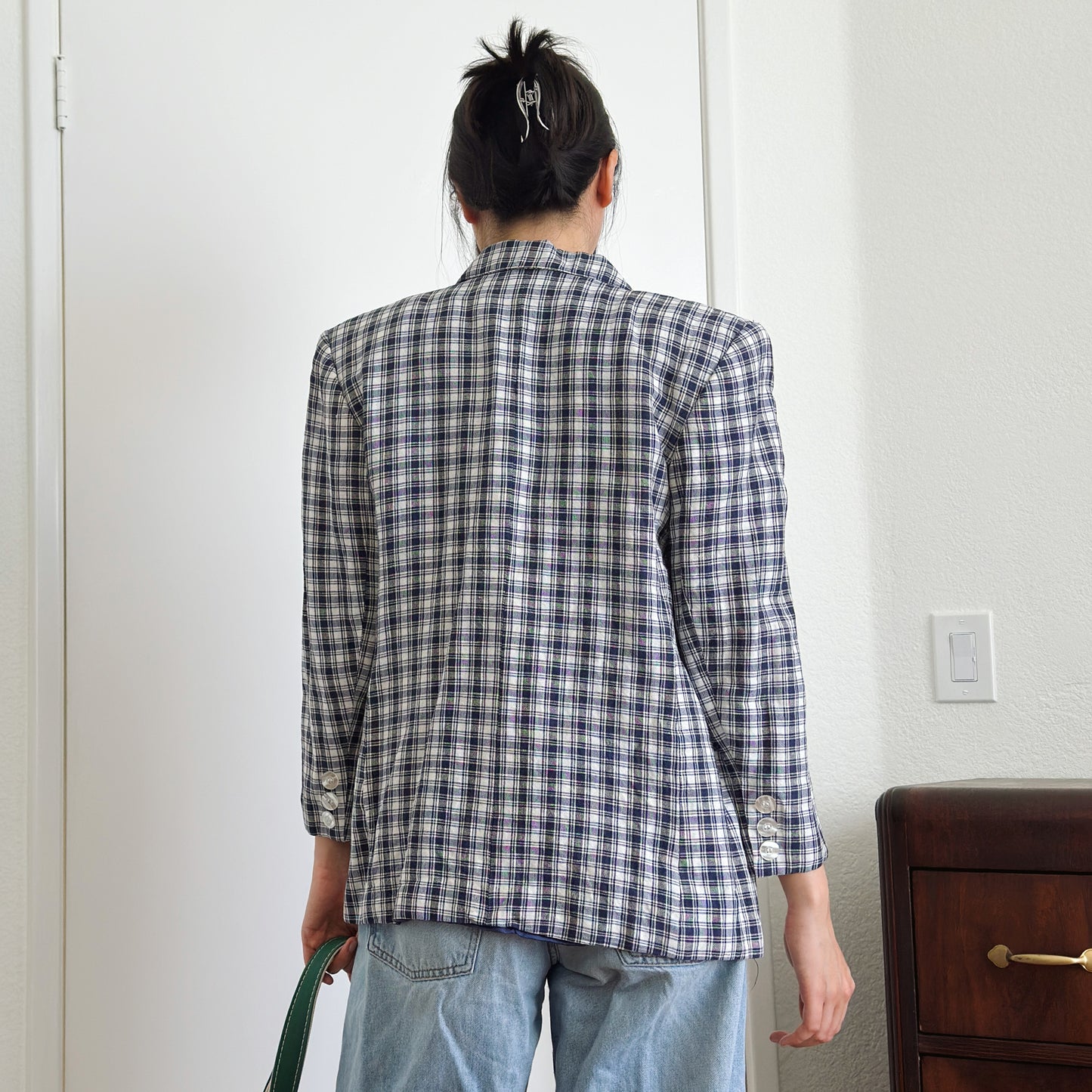 80's Giorgio Sant'Angelo Check Blazer | M