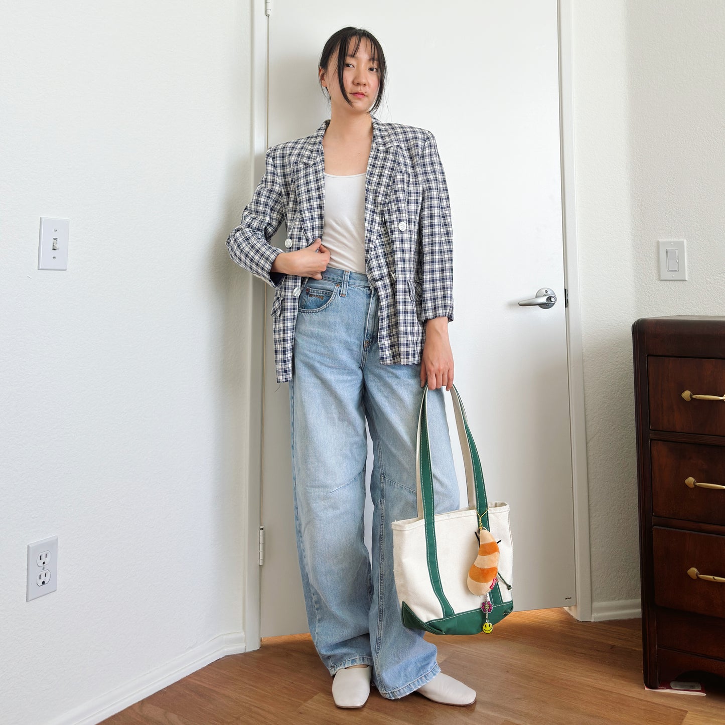 80's Giorgio Sant'Angelo Check Blazer | M