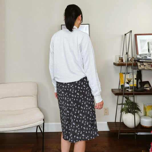 90's Ditsy Floral Dot Skirt | L