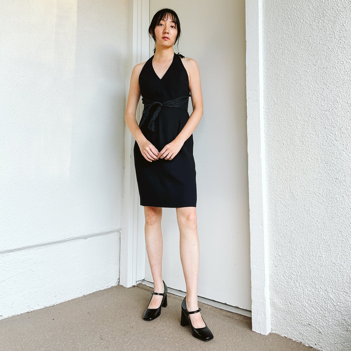 90's Maggy London Black Mini Dress | S