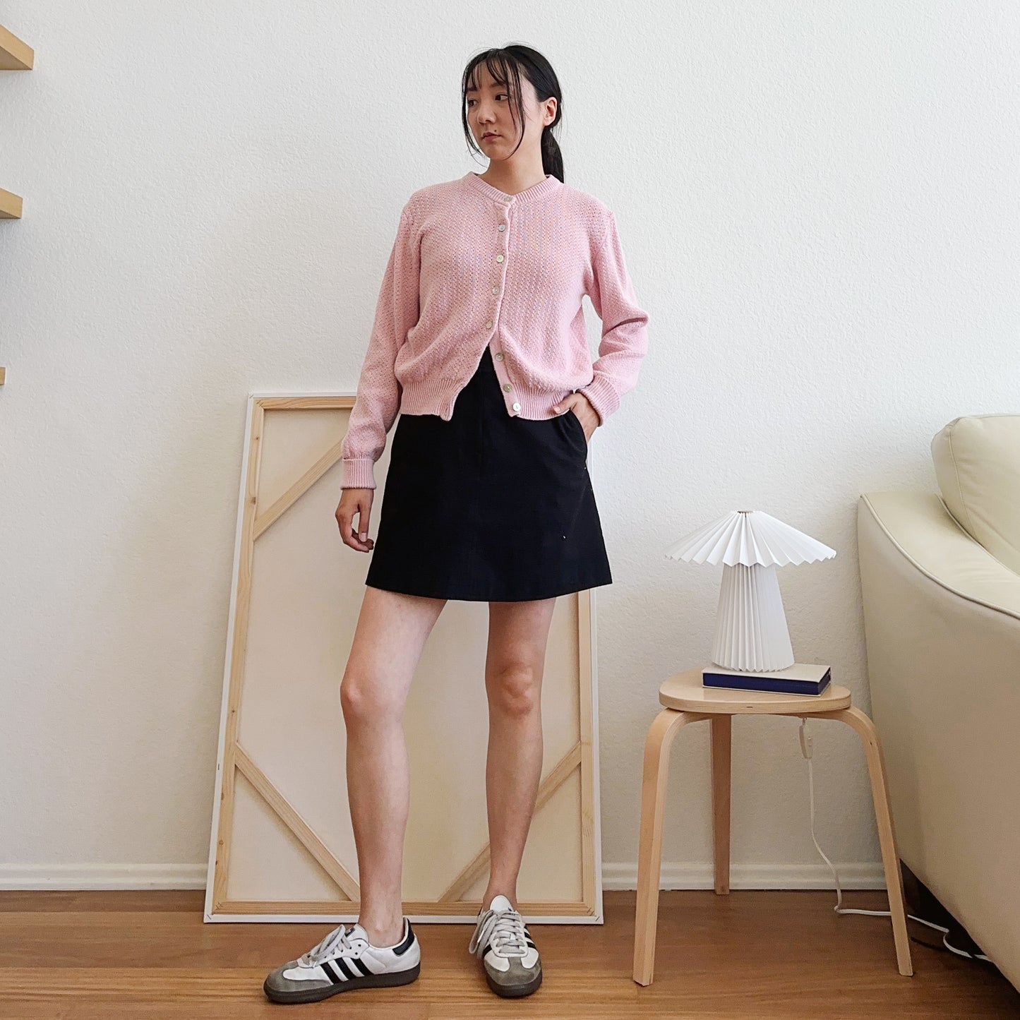 90's Pink Knit Cardigan | M