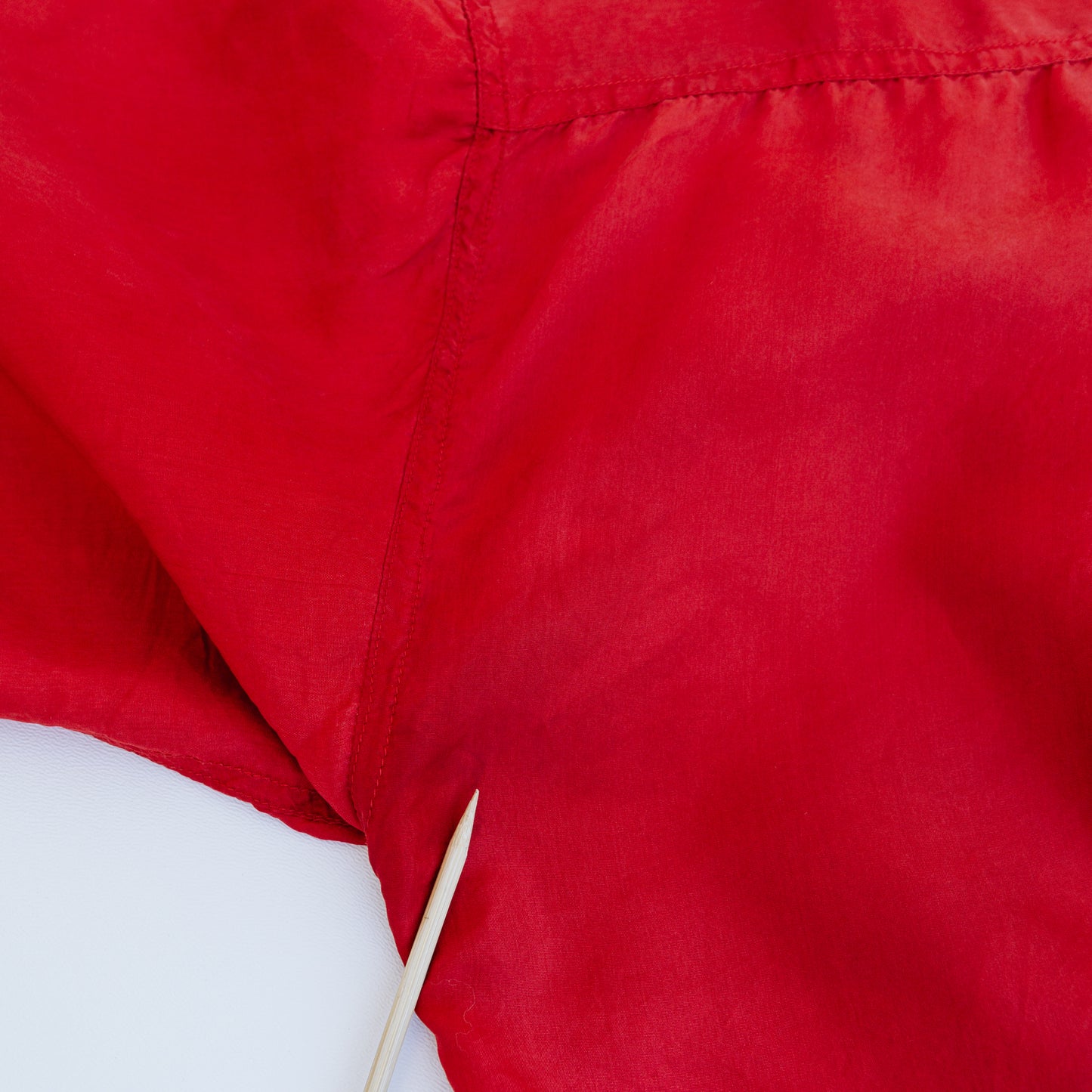 90's Red Silk Button Down Shirt | L