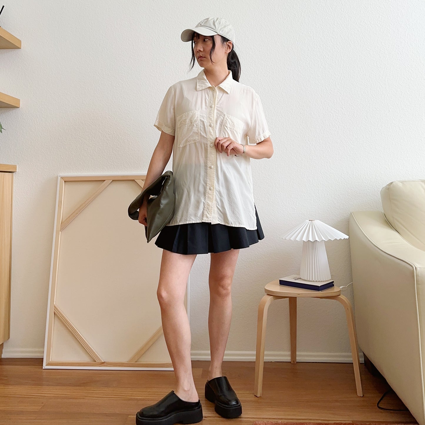 90's Short Sleeve Silk Shirt | M