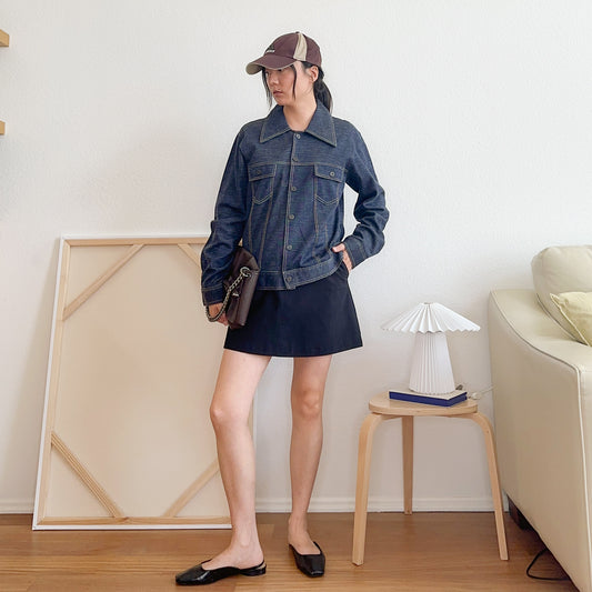 Deadstock 70's Denim-Look Jacket | L