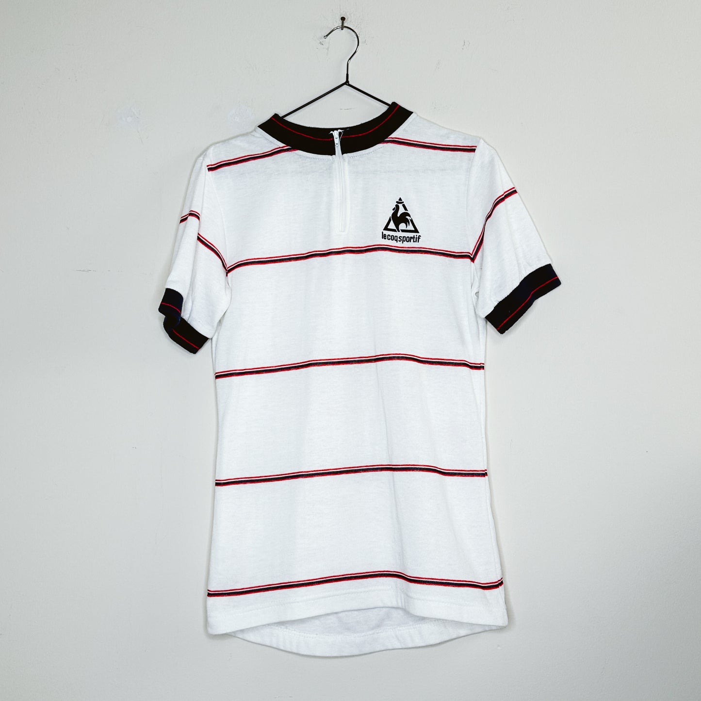 90's Stripe Quarter Zip Tee | S