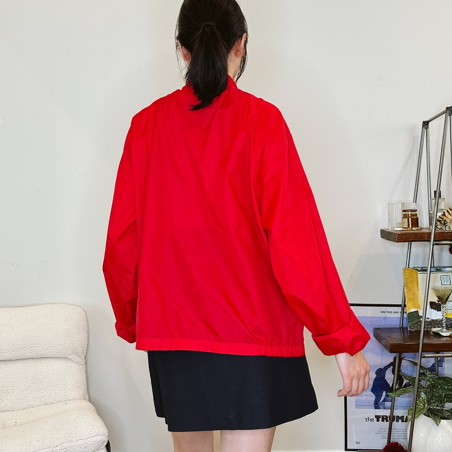 Men's 70's Peterbilt Red Stripe Windbreaker | XL