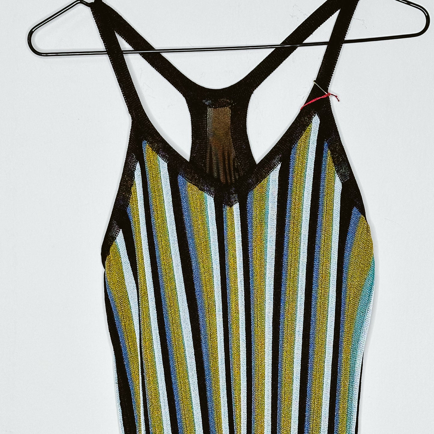 Stripe Knit Tank Midi Dress | M