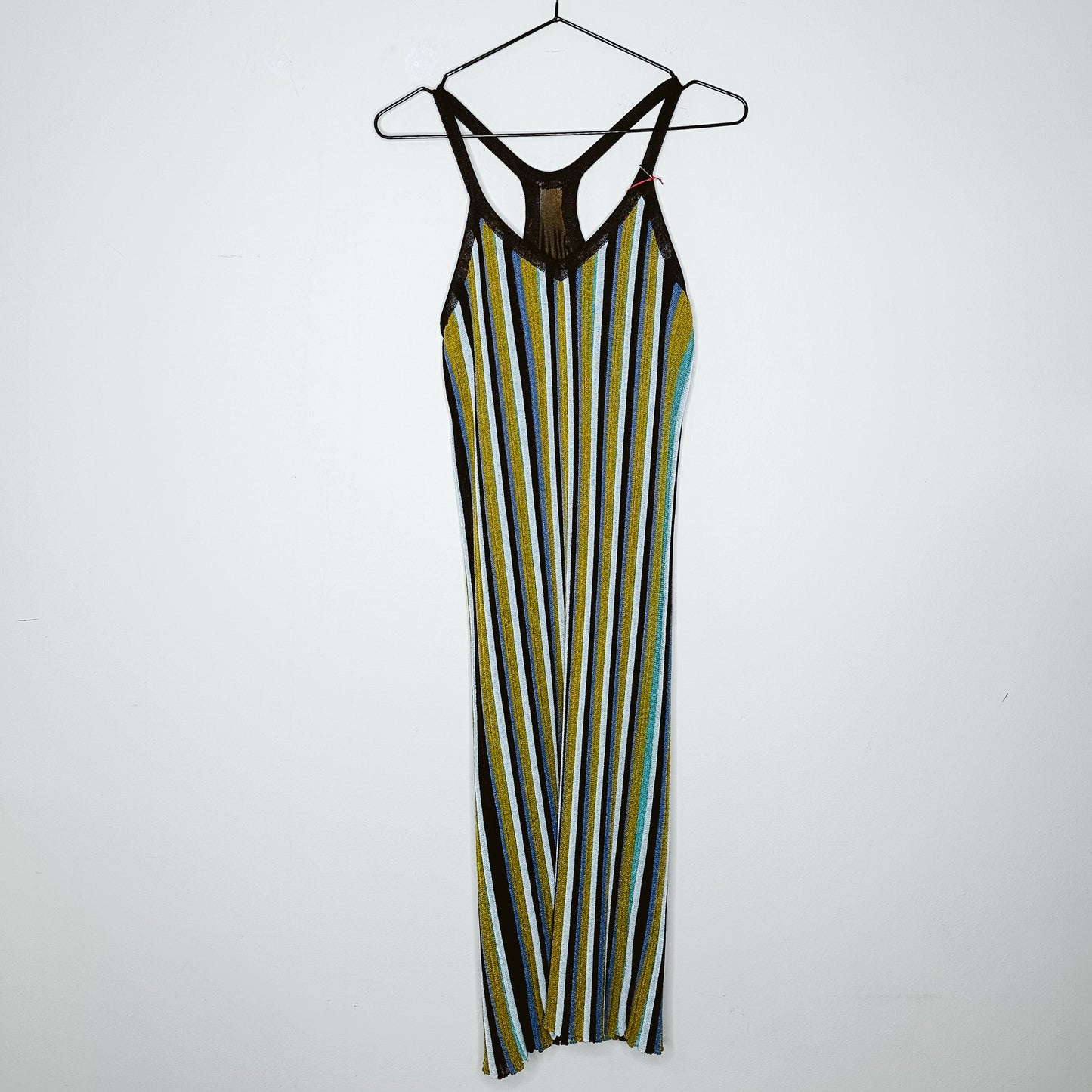 Stripe Knit Tank Midi Dress | M