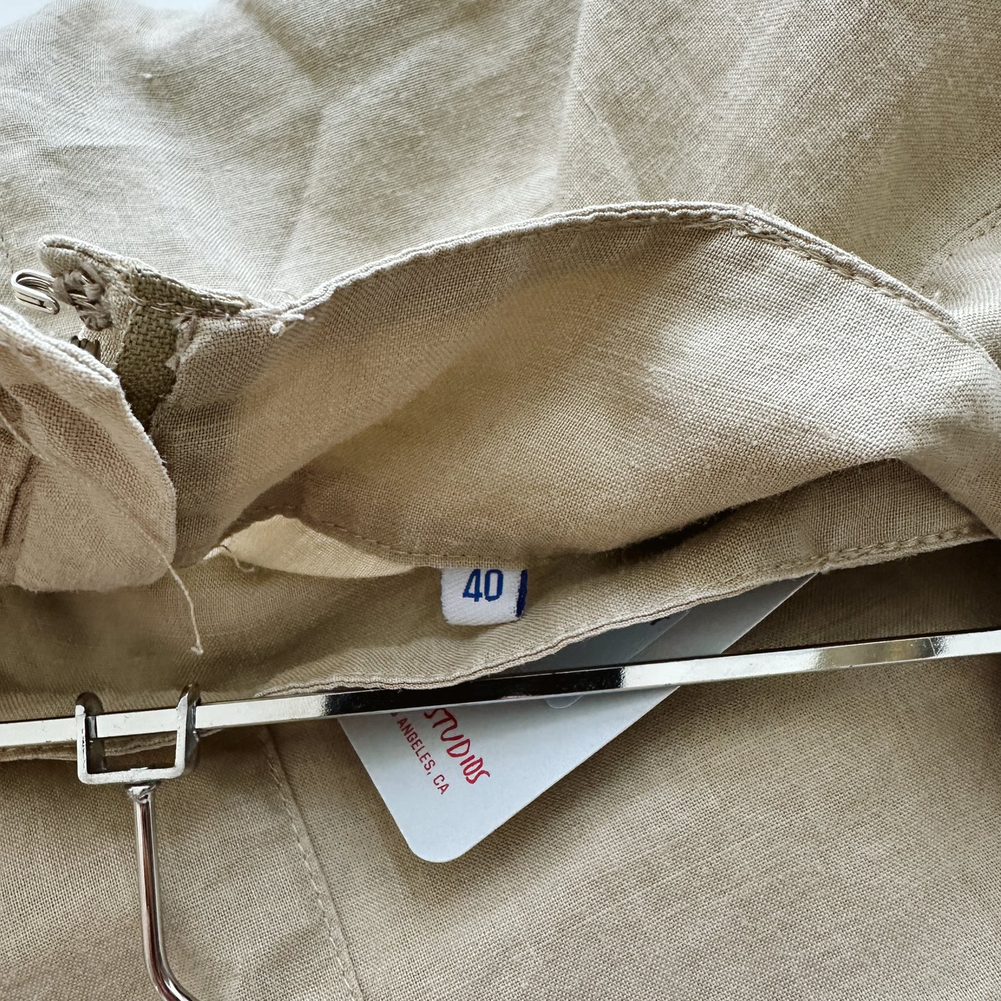 Tan Midi Cargo Skirt | M