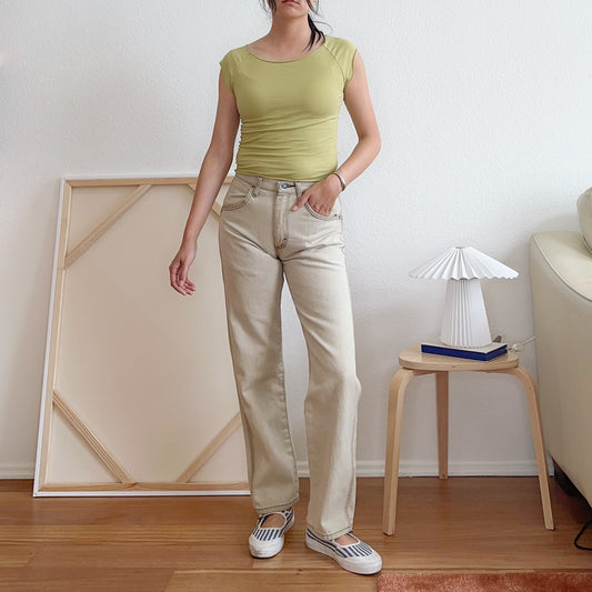 Tan Rustler Straight Leg Jeans | M