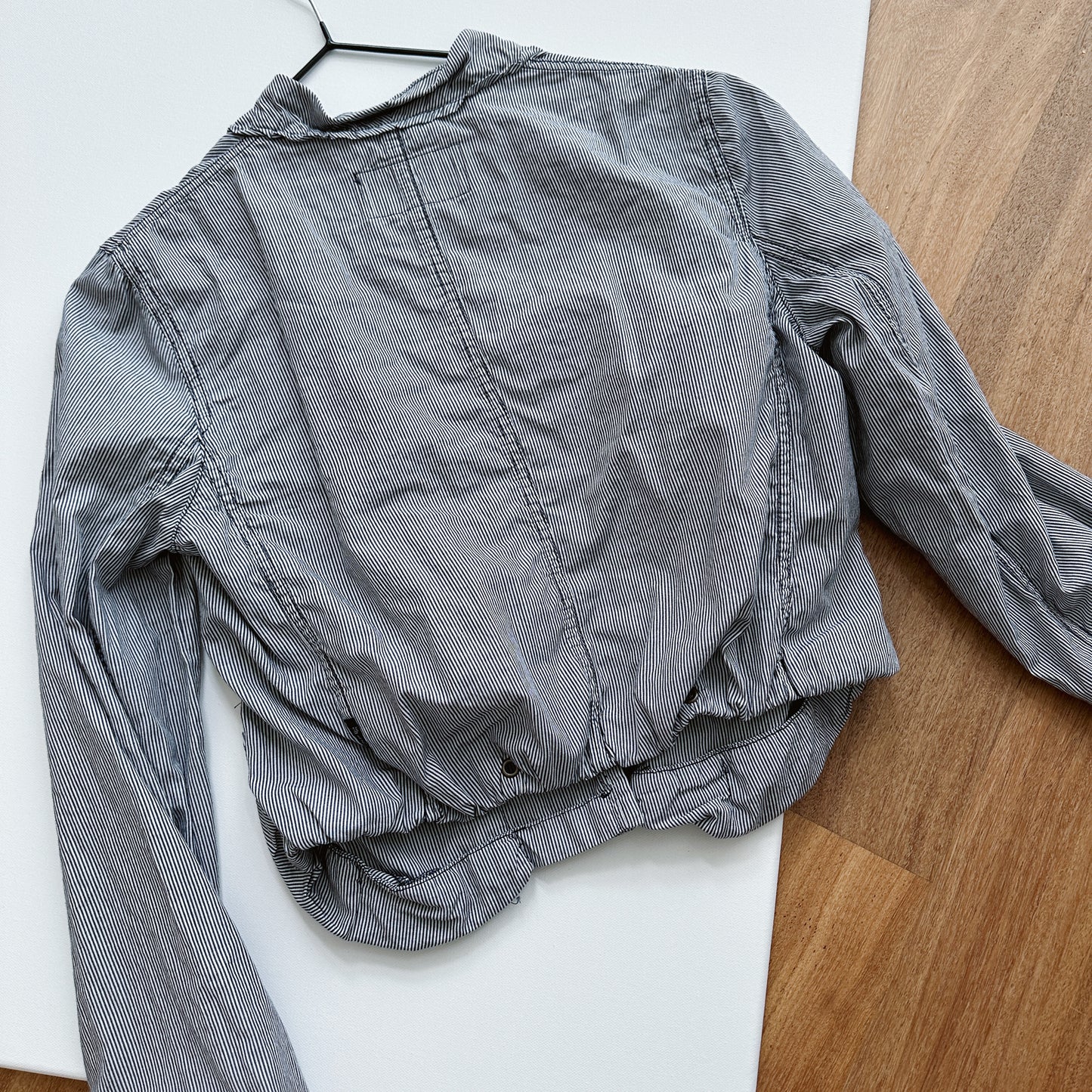 Y2K Armani Jeans Railroad Stripe Pocket Jacket | M