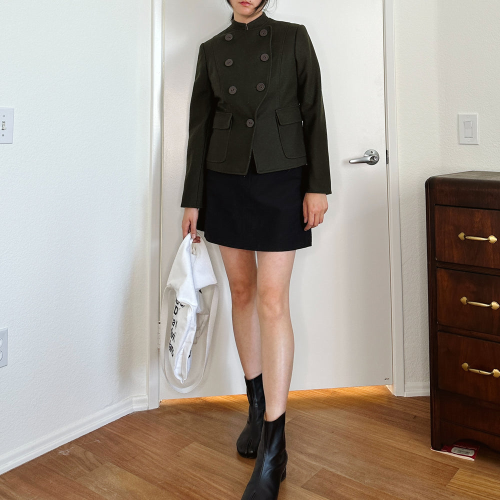 Y2K Wool Tailored Double Breasted Jacket | S