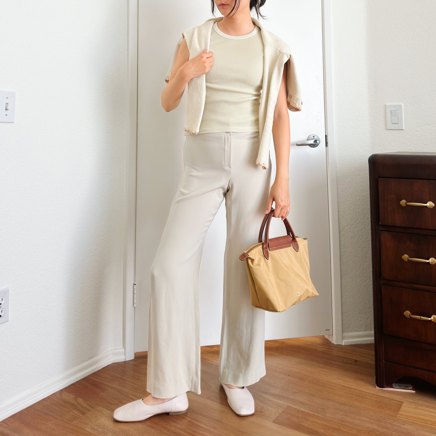 Y2K Beige Armani Trousers | M