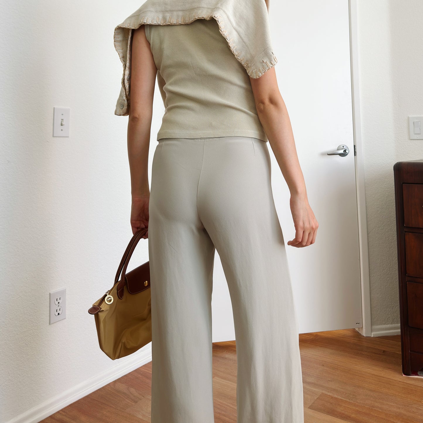 Y2K Beige Armani Trousers | M