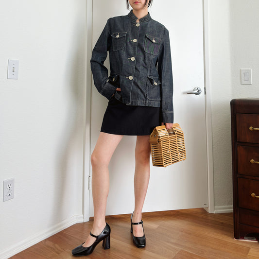 Y2K Dark Wash Denim Jacket | L/XL