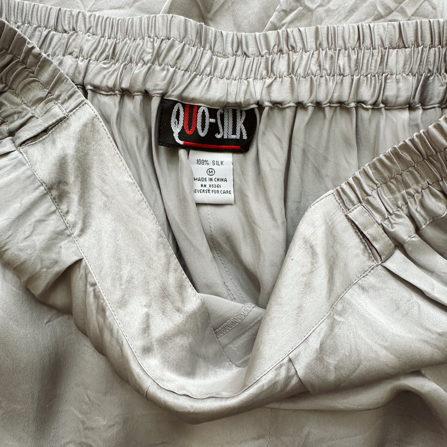 Y2K Gray Silk Lounge Pants | M
