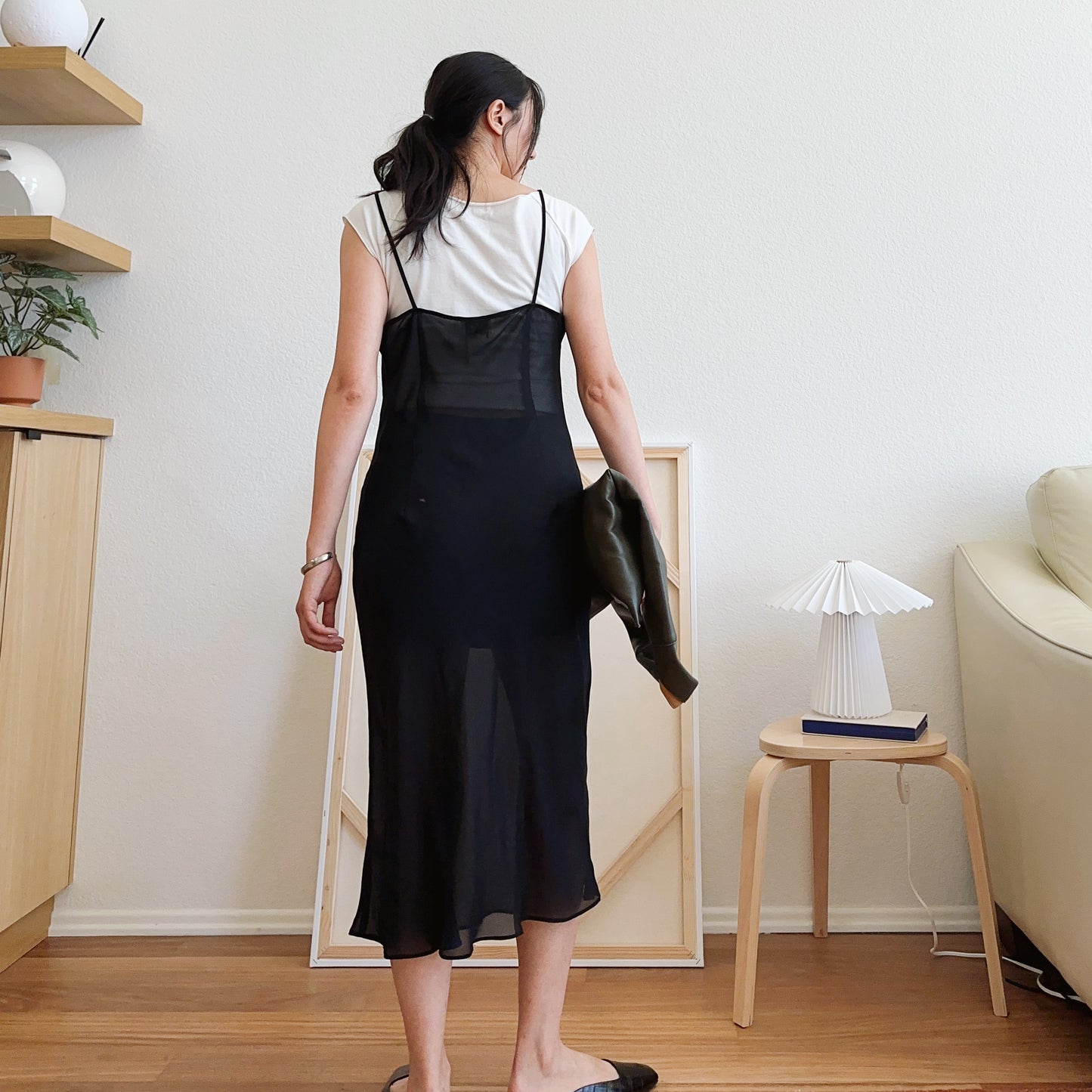 Y2K Sheer Maxi Slip Dress | L