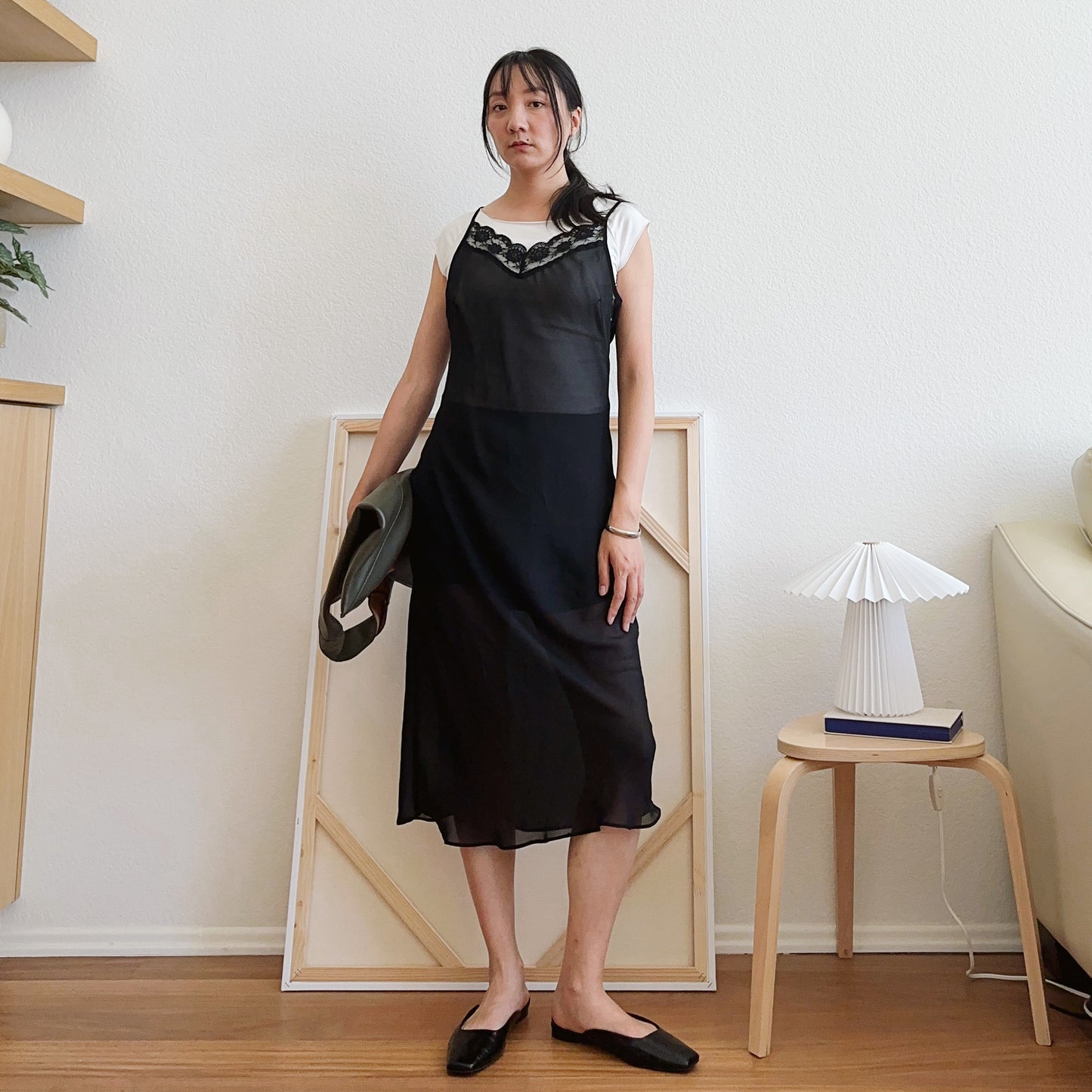 Y2K Sheer Maxi Slip Dress | L