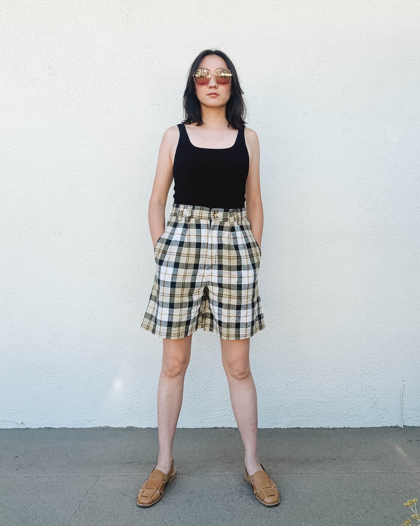 80's Check Shorts | M