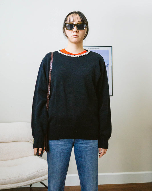 90's Vintage Preppy Pearl Sweater | XL