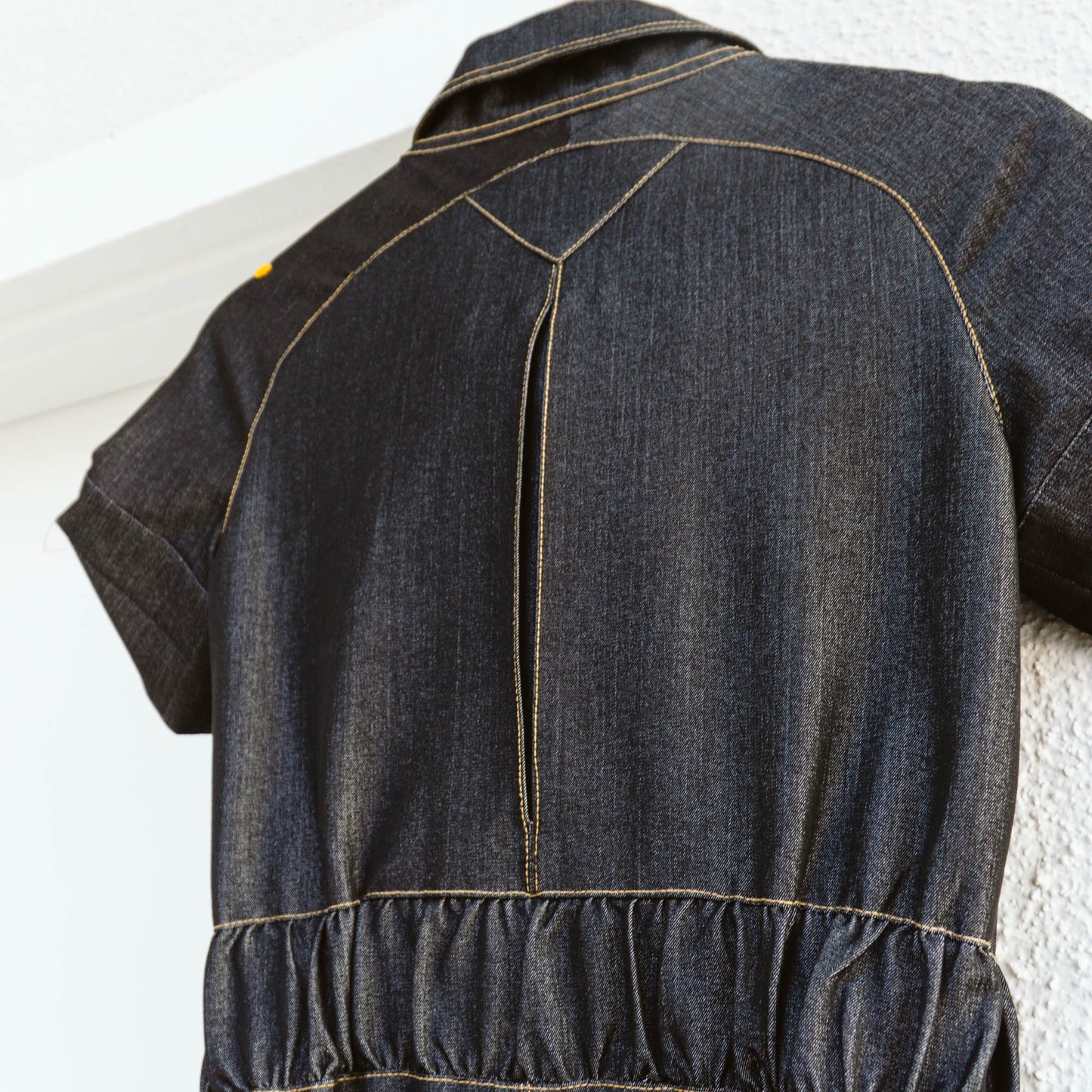 Y2K Denim Midi Dress | XS