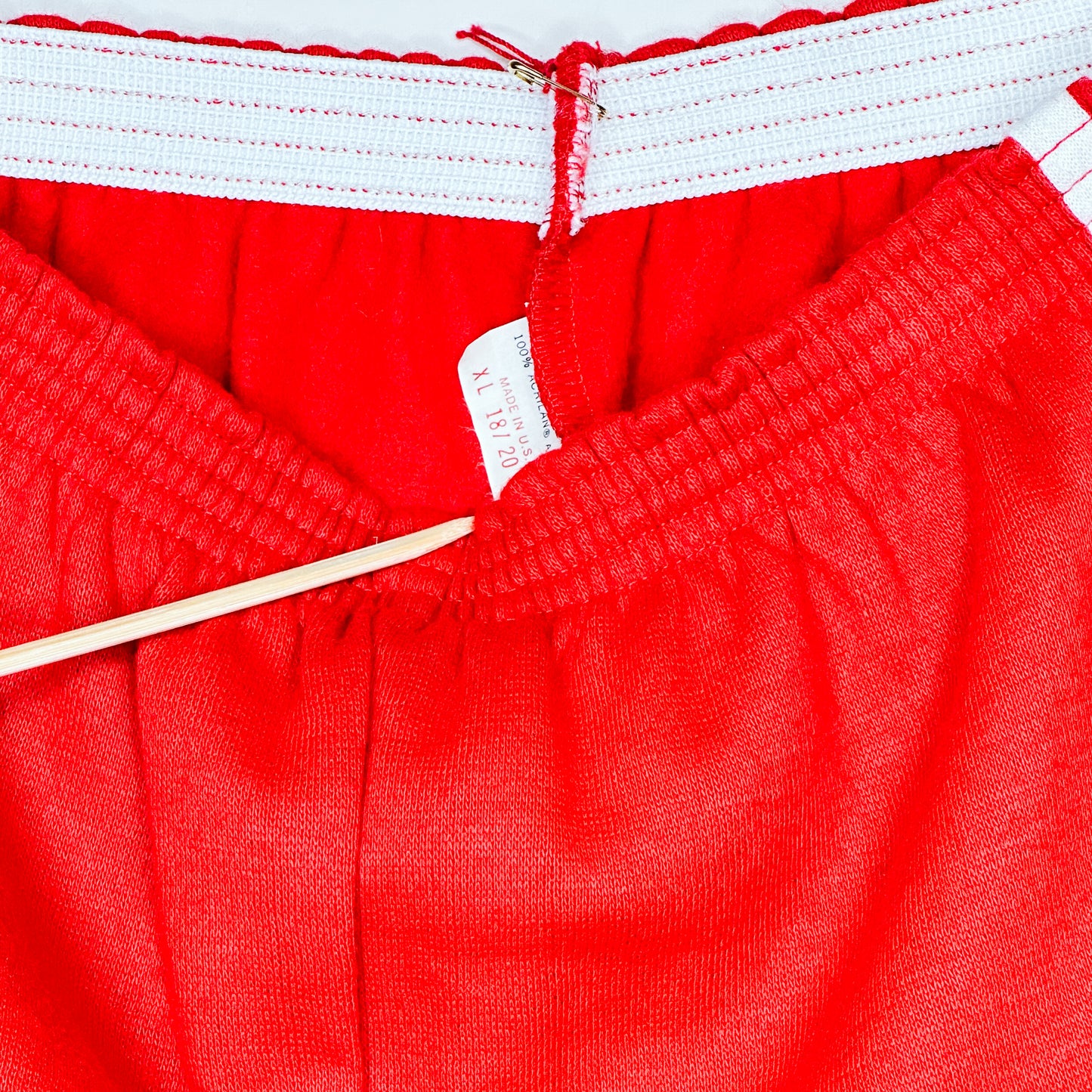 60's Red Varsity Stripe Track Pants | XS