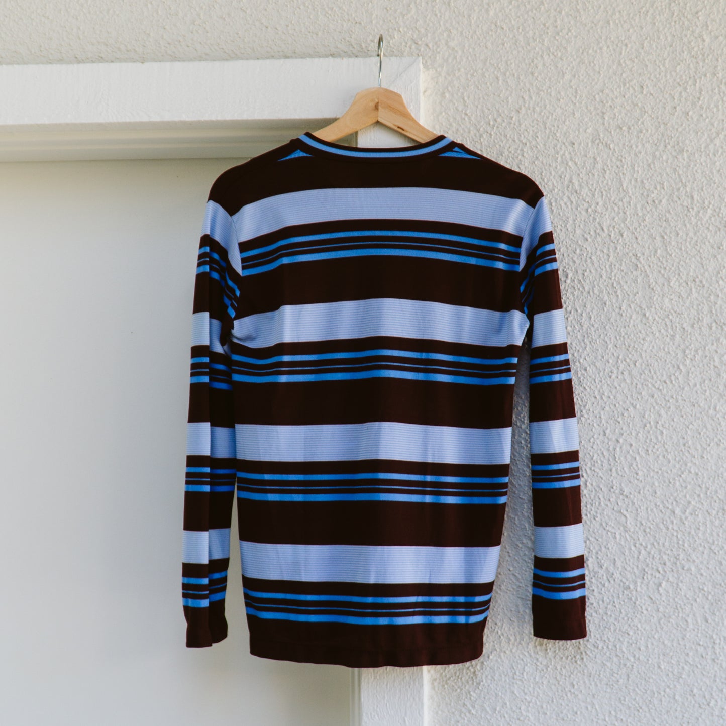 70's Brown and Blue Stripe Sweater | S