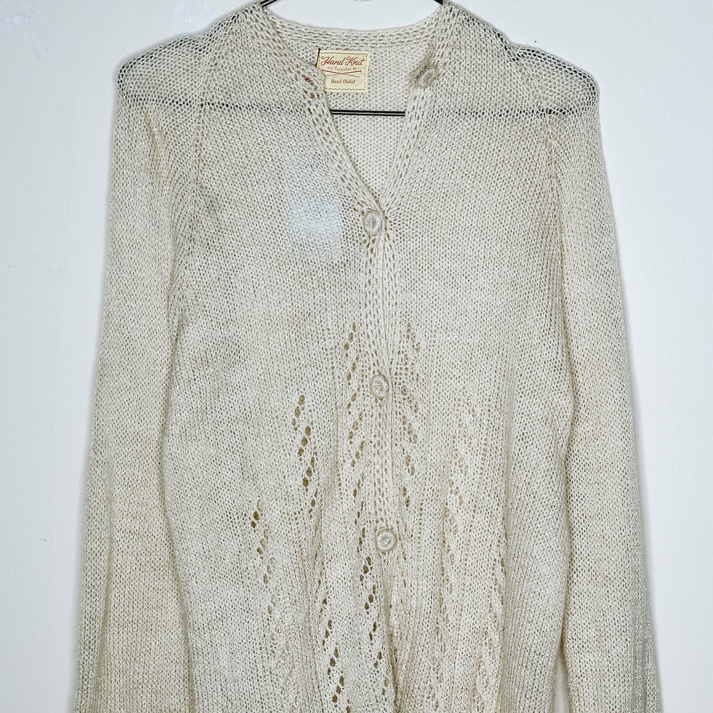 70's Cream Lightweight Cardigan | M