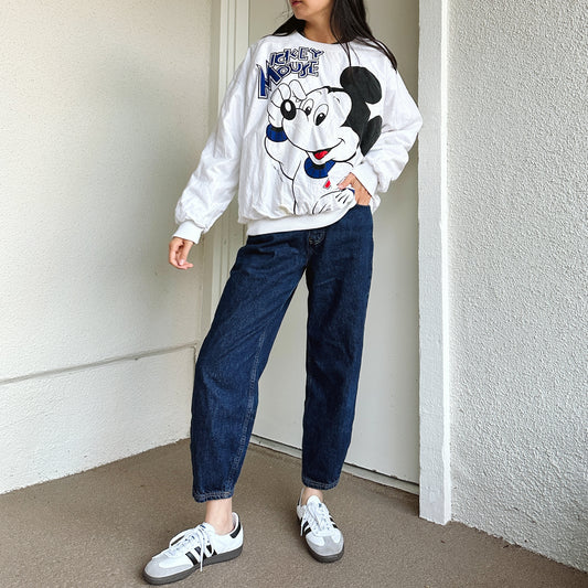 80's Reversible Mickey Mouse Sweatshirt | L