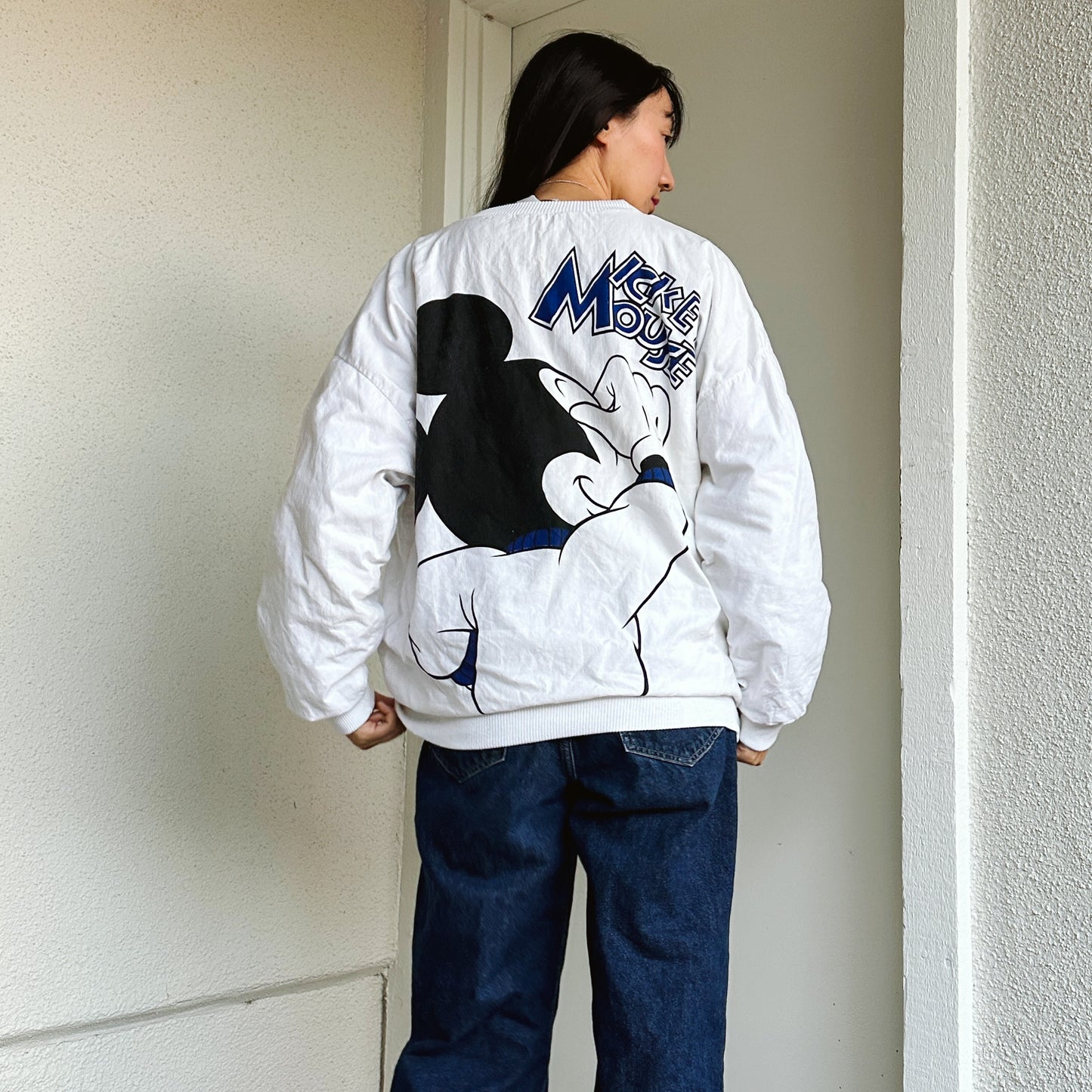 80's Reversible Mickey Mouse Sweatshirt | L