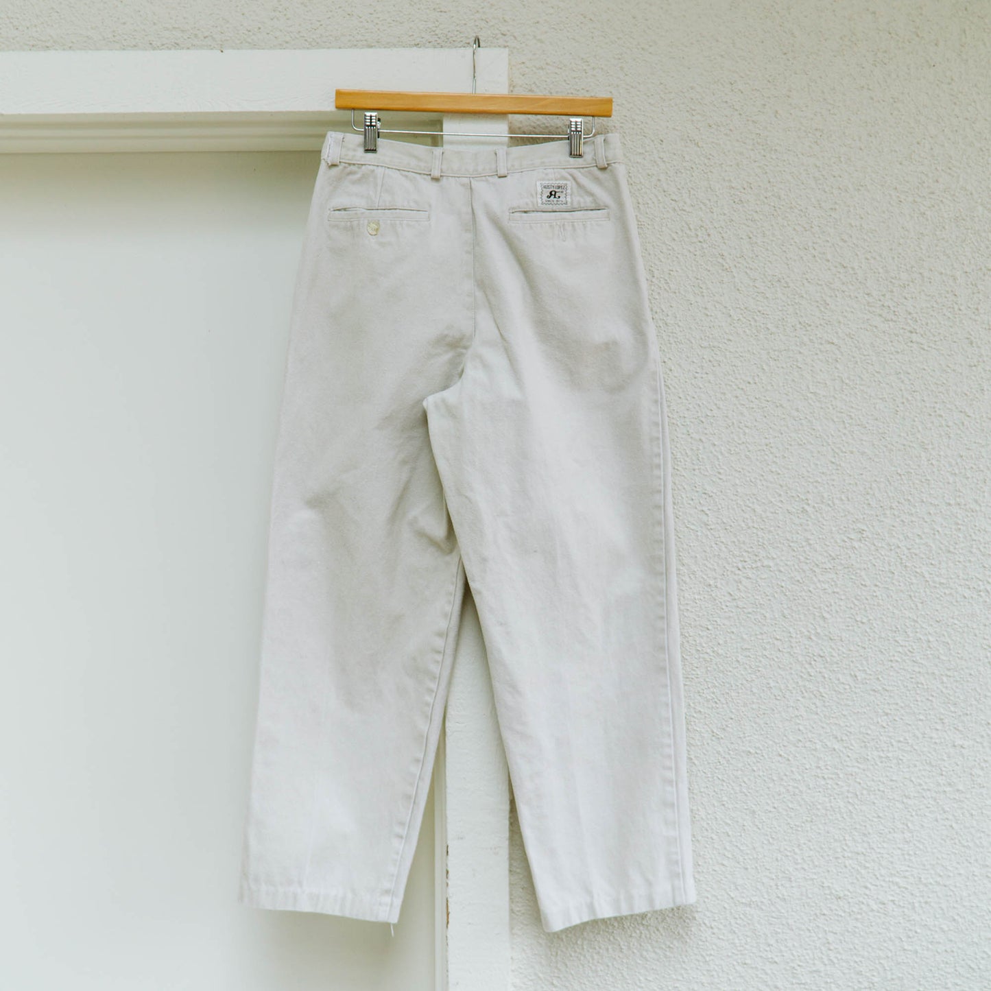 80's Pleated Ivory Jeans | M