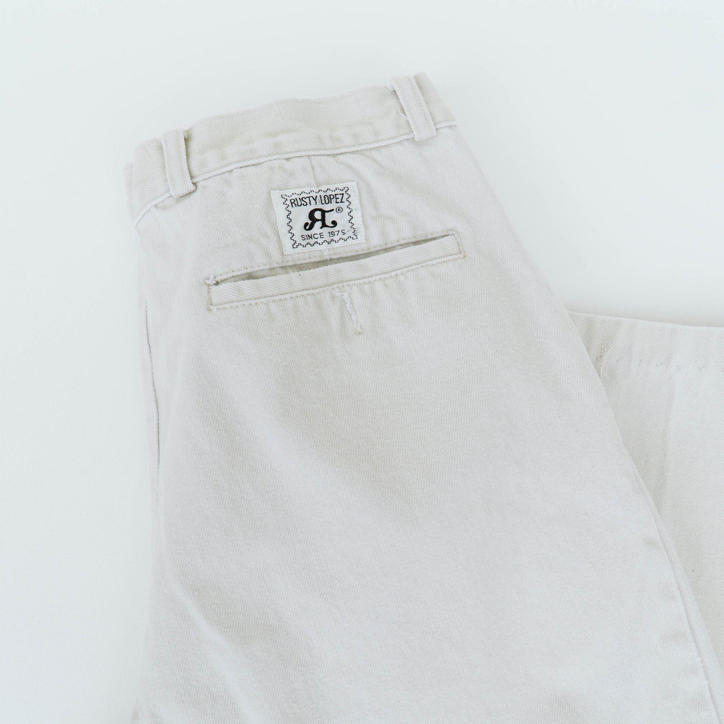 80's Pleated Ivory Jeans | M