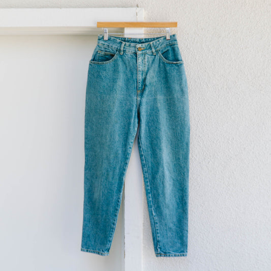 80's Teal Wash Straight Leg Jeans | S