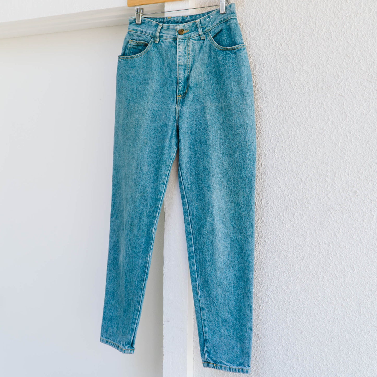 80's Teal Wash Straight Leg Jeans | S