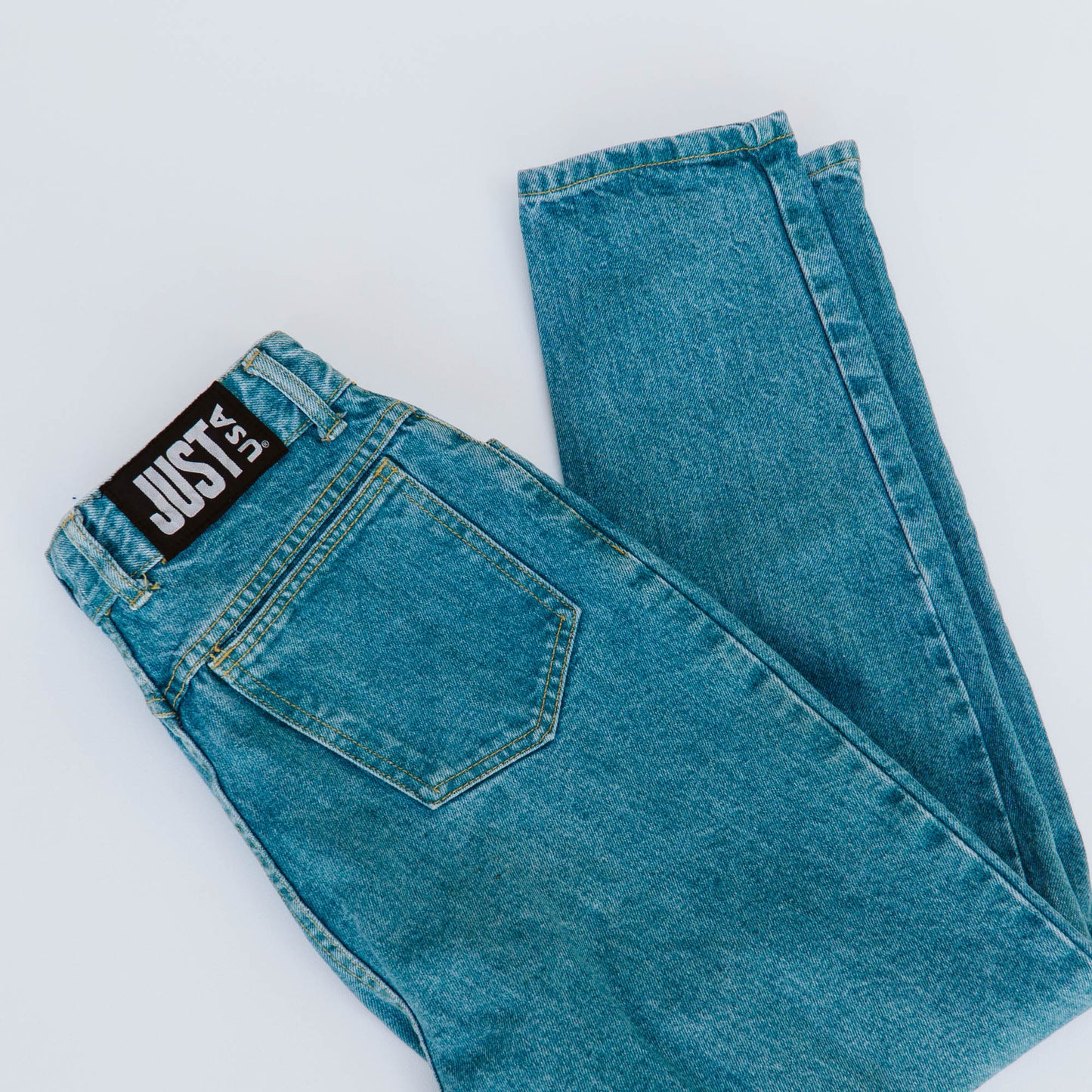 80's Teal Wash Straight Leg Jeans | S