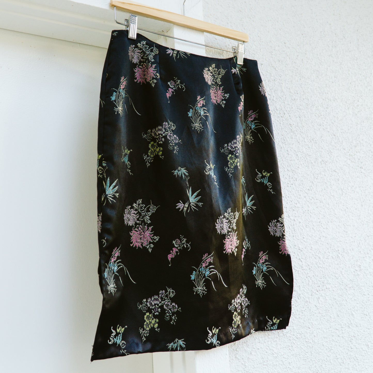 90's Floral Brocade Skirt | L