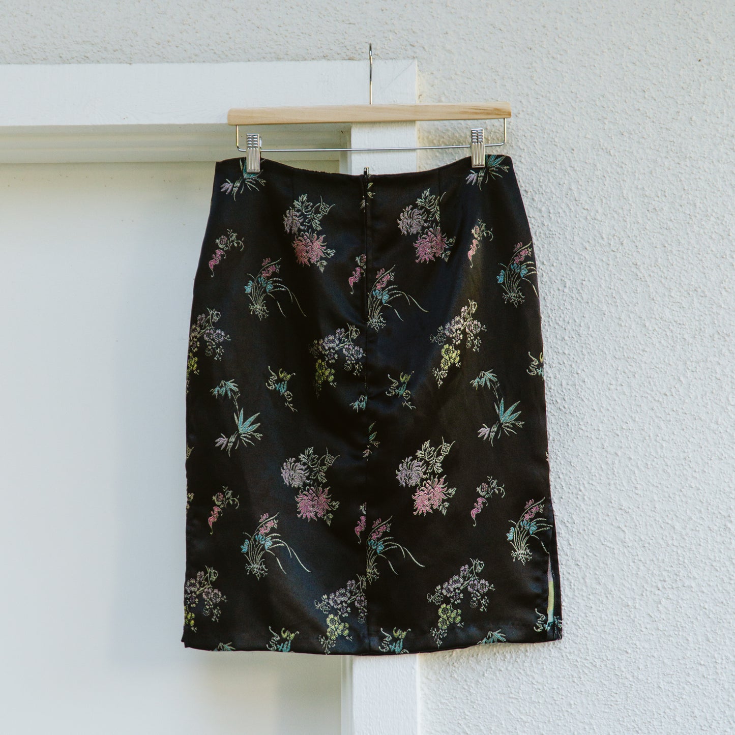 90's Floral Brocade Skirt | L