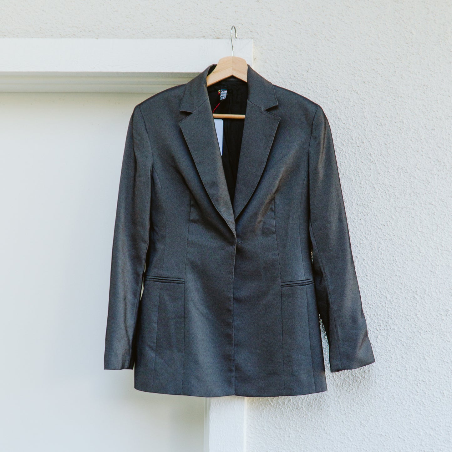 90's Gunmetal Gray Fitted Blazer | S