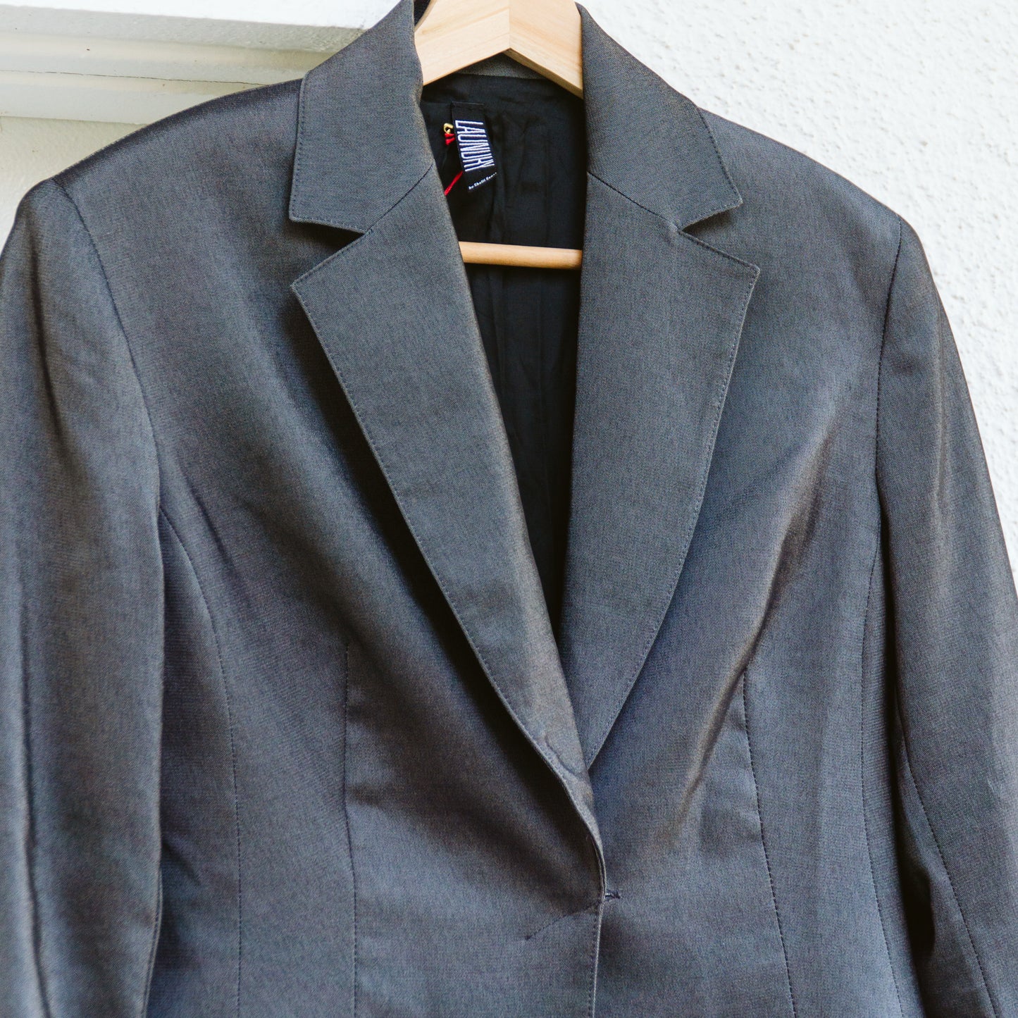 90's Gunmetal Gray Fitted Blazer | S