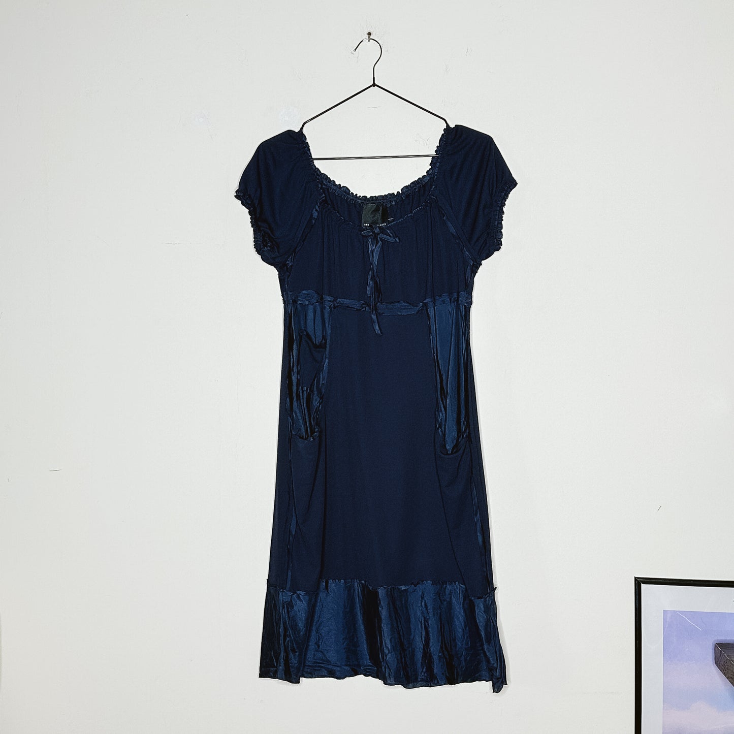 Anna Sui x Antropologie Babydoll Navy Dress | S