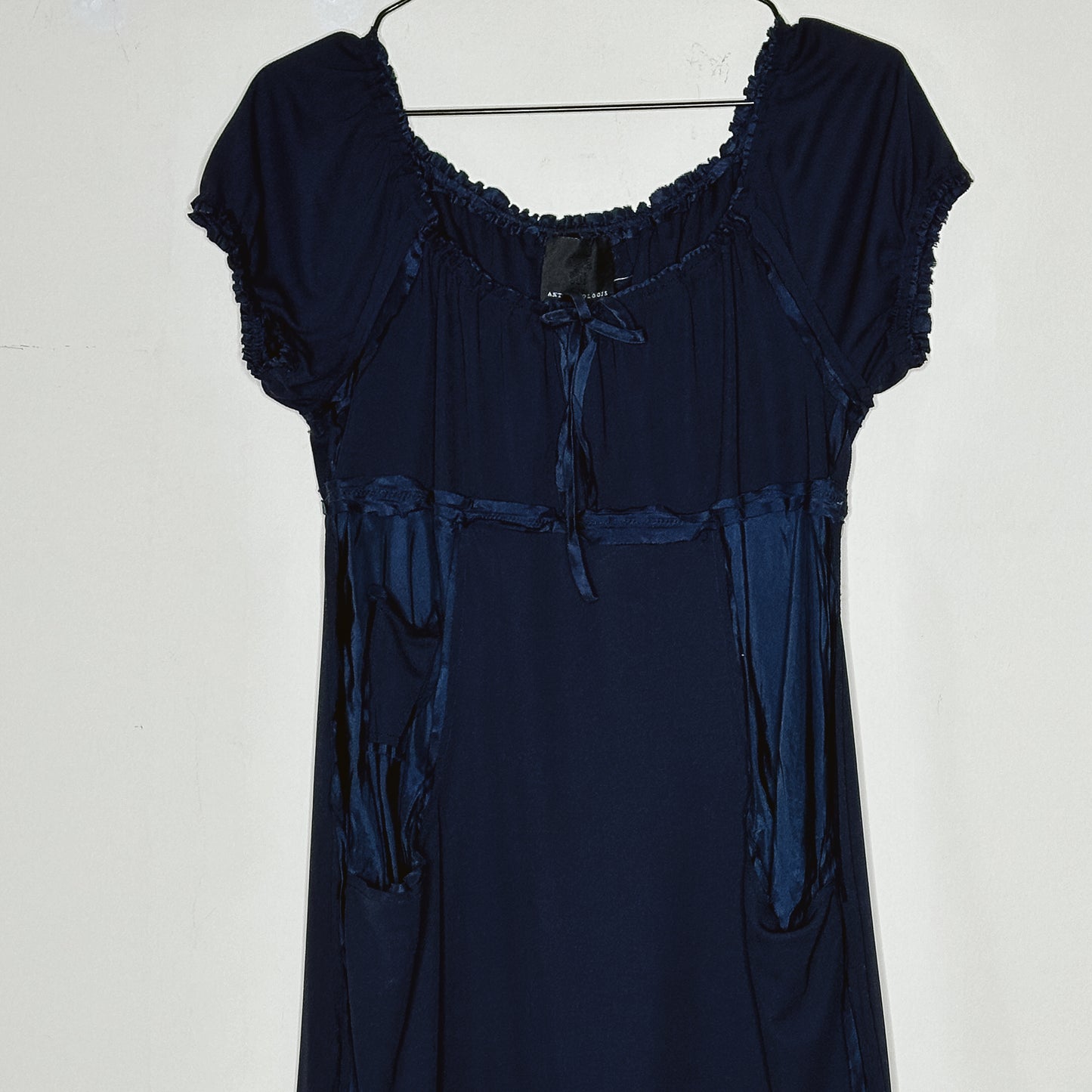 Anna Sui x Antropologie Babydoll Navy Dress | S