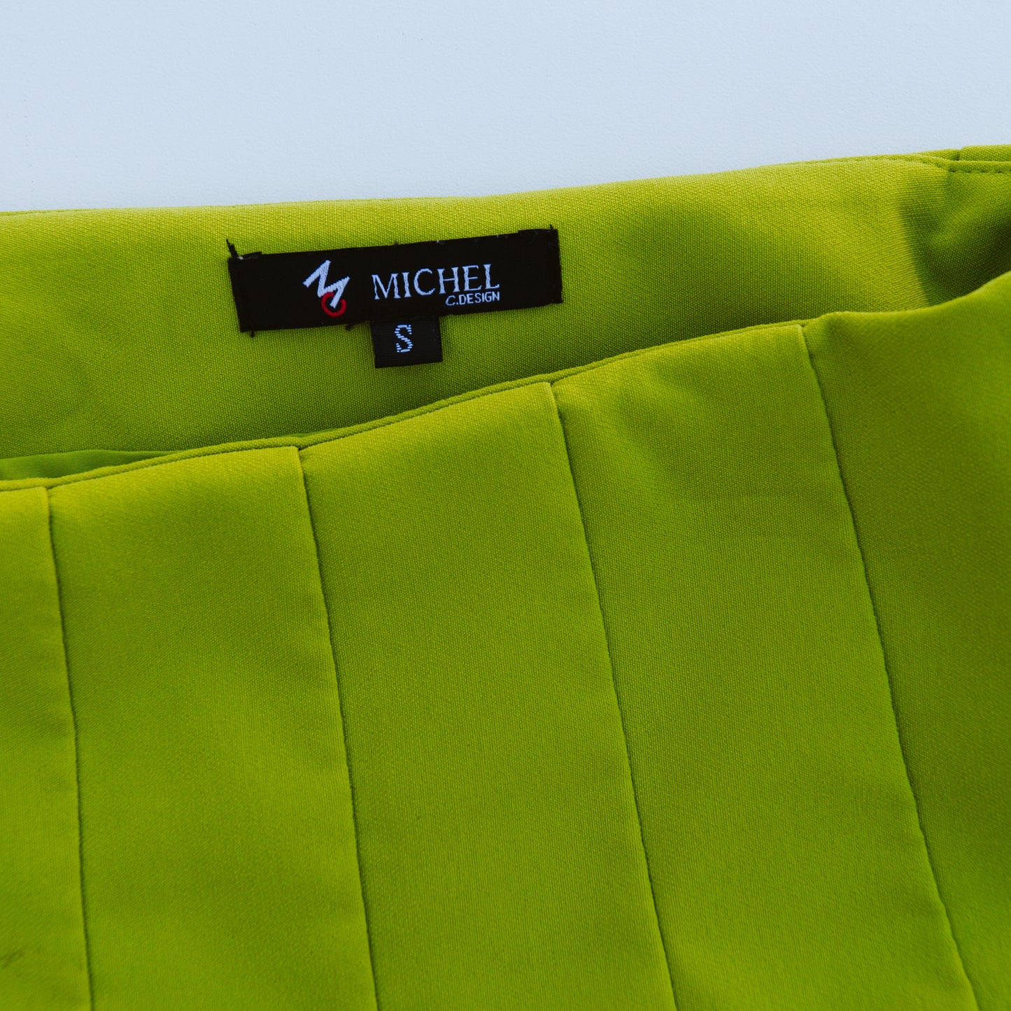 Chartreuse Green Pleated Tennis Skirt | S