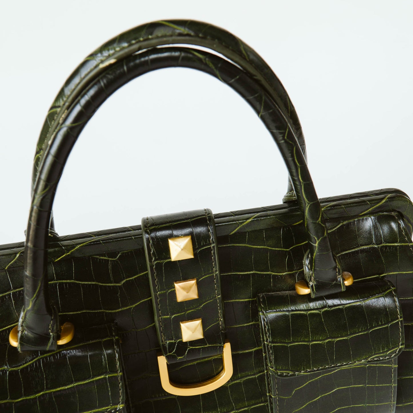 Green Croc Doctor Bag