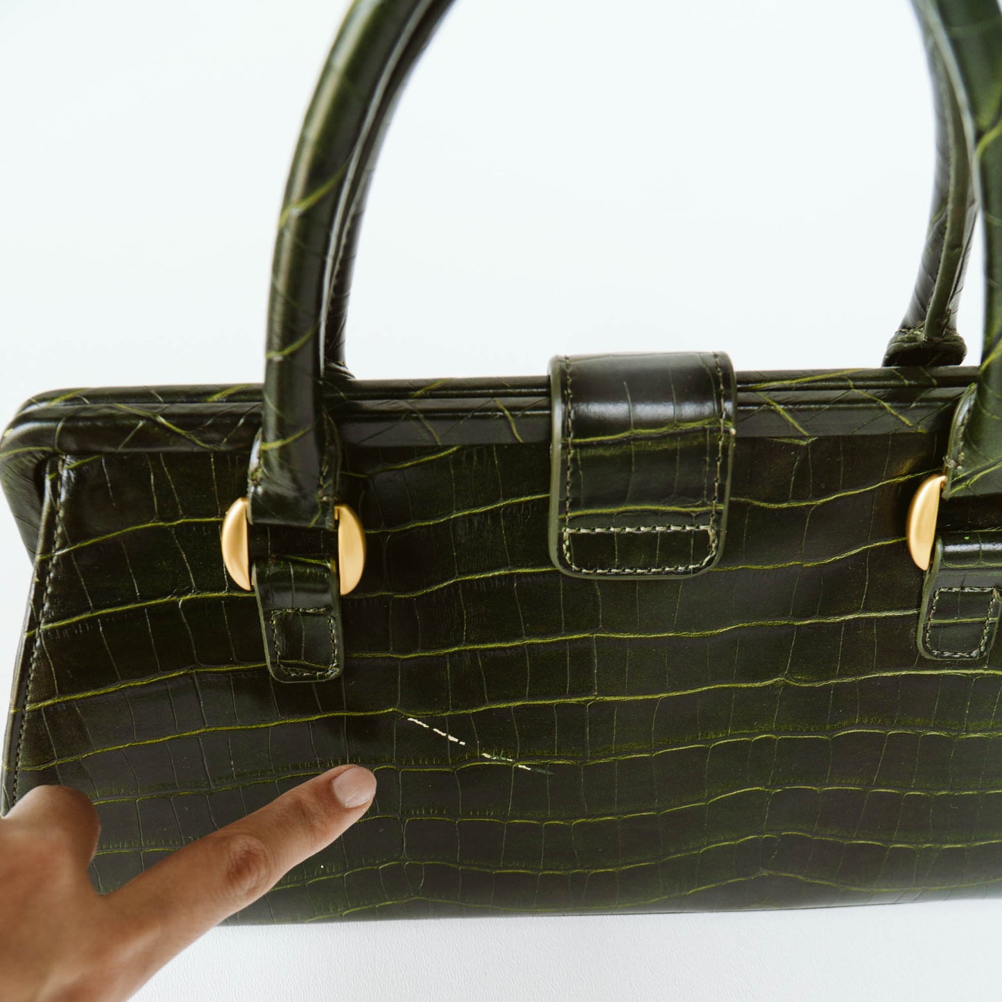 Green Croc Doctor Bag